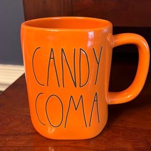 Rae Dunn CANDY COMA orange glossy finish Mug